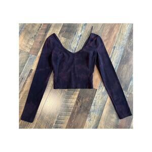 Lululemon Align Long Sleeve Shirt Diamond Dye Cassis Black Size 4